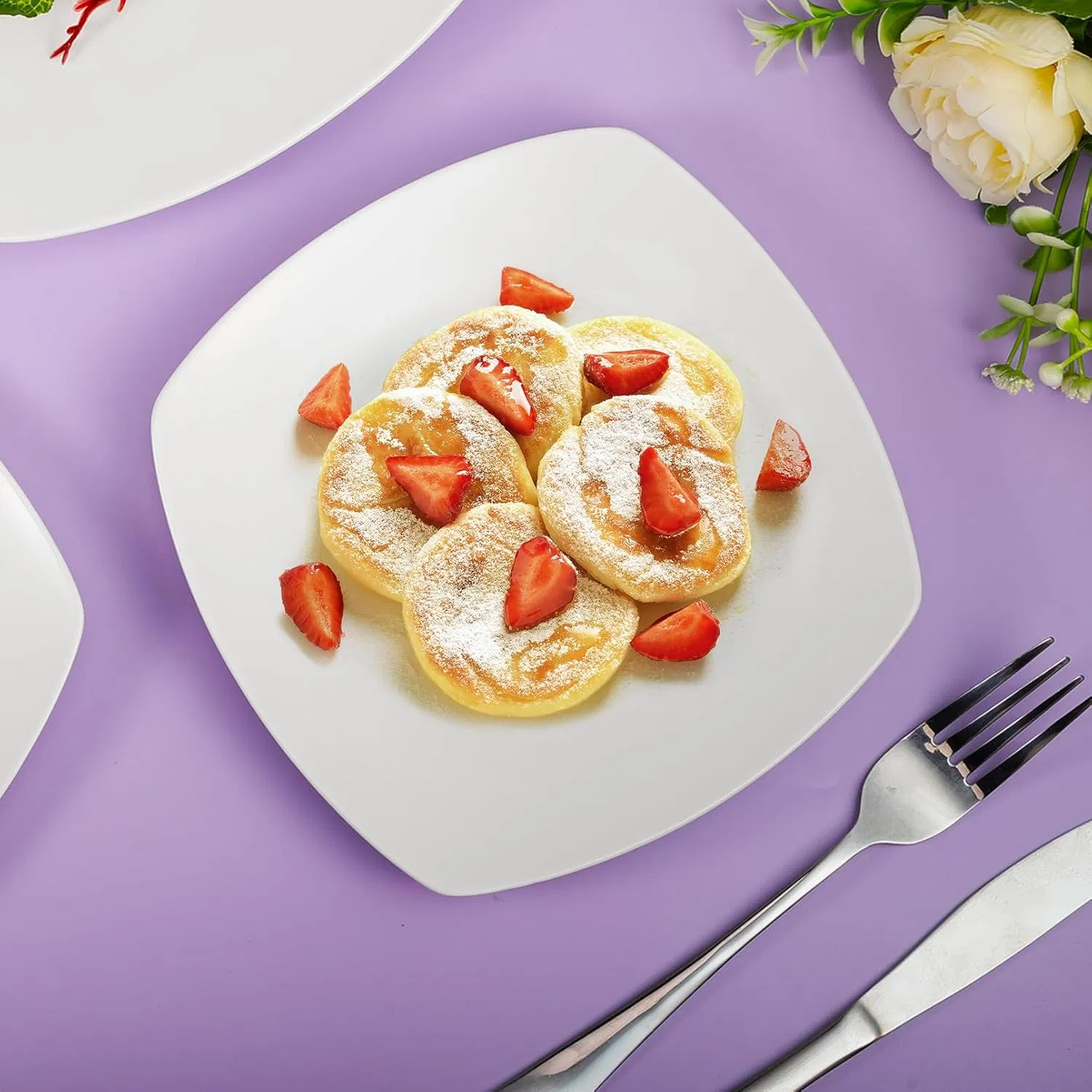 Ceramic Porcelainware Tableware White Body 6"7"8"9"10.5"11"Square Plate