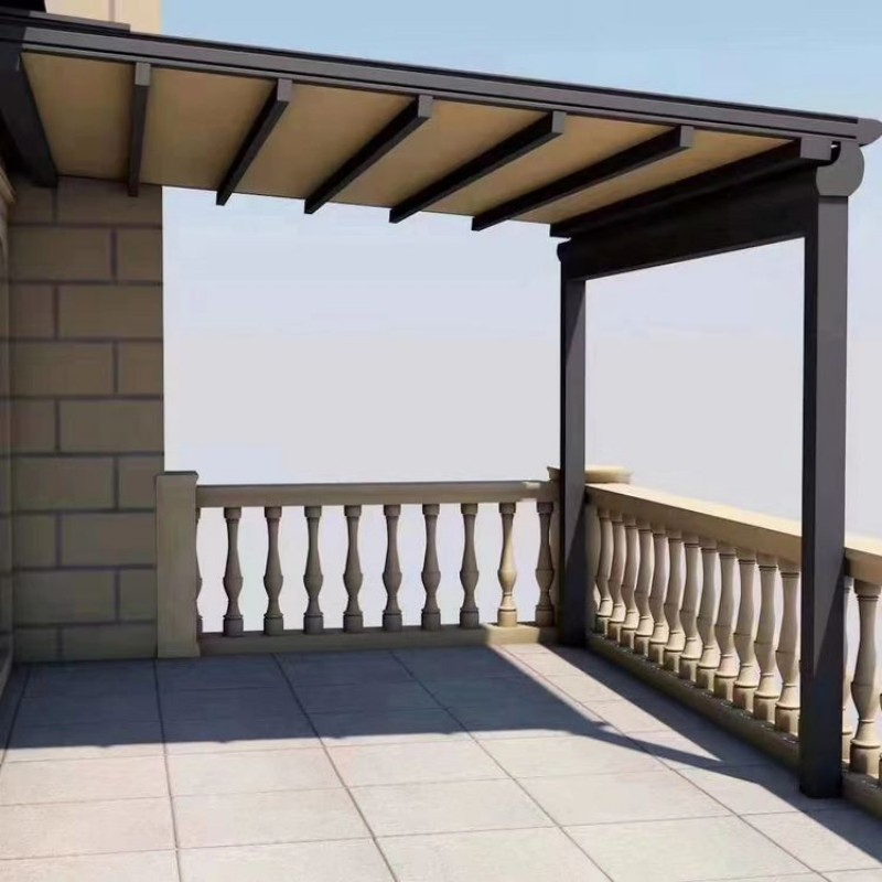 Electric Folding Awning Outdoor Courtyard Roof Aluminum Alloy Remote Control Retractable Awning