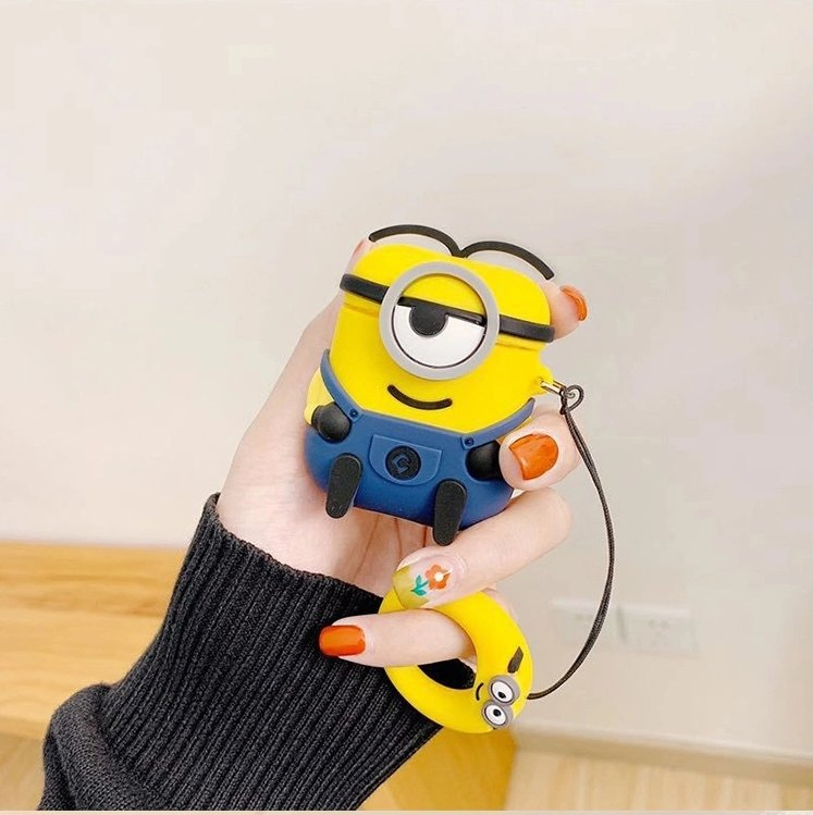 Minions Silicone Case Protective Case Earphone Case Headphone Case for Airpods2 Cover Case