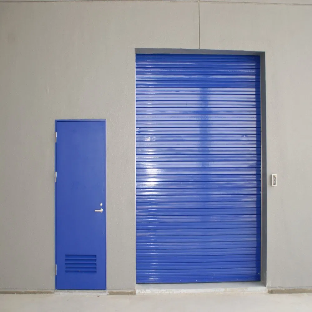 Exterior Interior Stainless Steel Metal Industrial Hard Secure Impact Fire Resistance Motor Aluminum Fireproof Roller Shutter Roll-up Fire Rolling Entrance Door