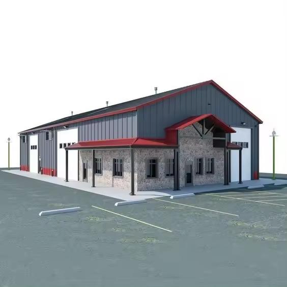 Luxury Prefabricated Steel Structure Metal Construction Industrial Building for Warehouse
