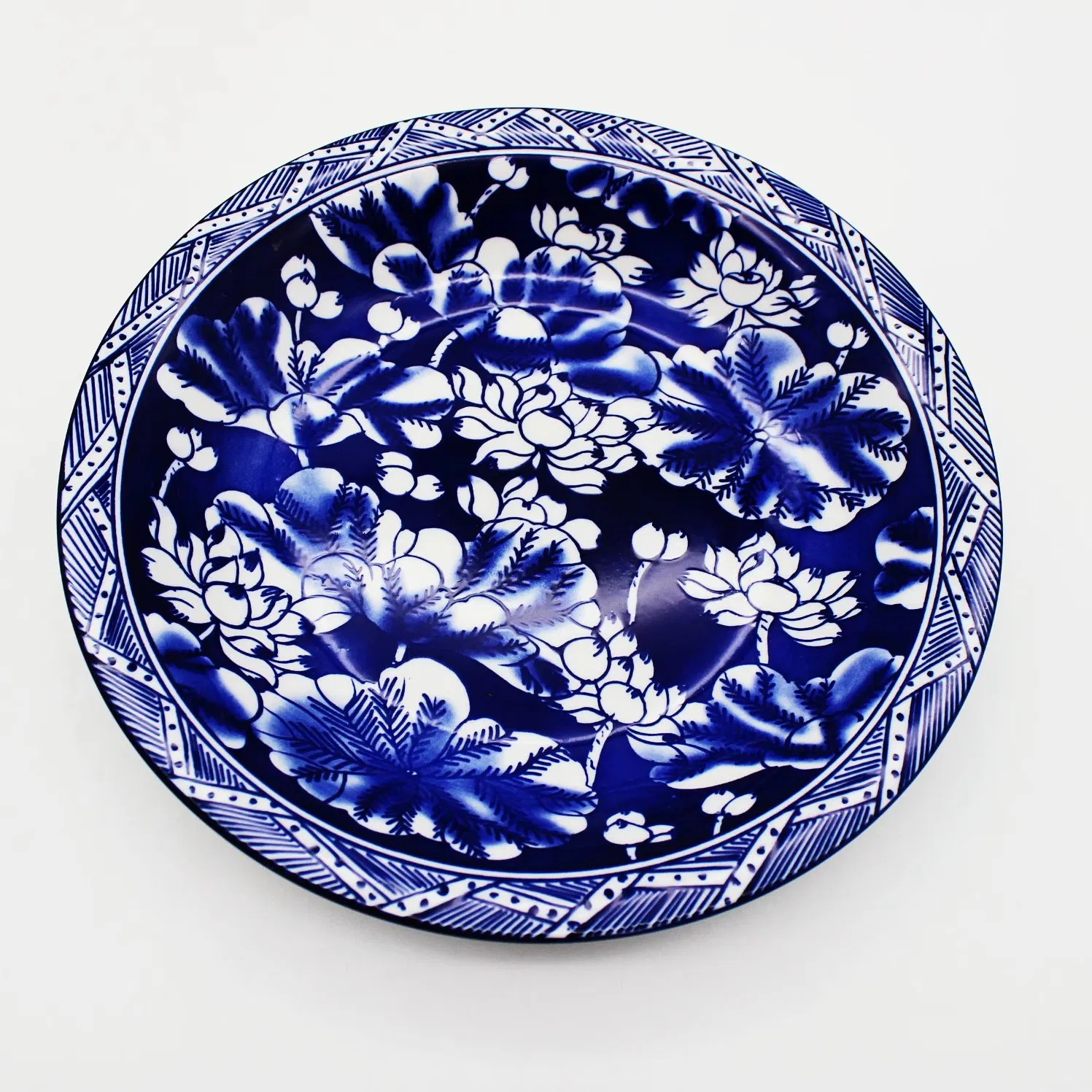 9.25"Soup Plate with Full Under Glaze Decal Ceramics Tableware Porcelainware