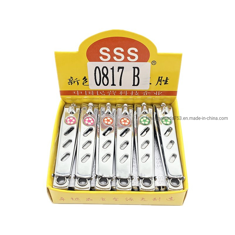 SSS 0817b Custom Logo Stainless Steel Straight Toe Nail Cutter with Plastic Cover