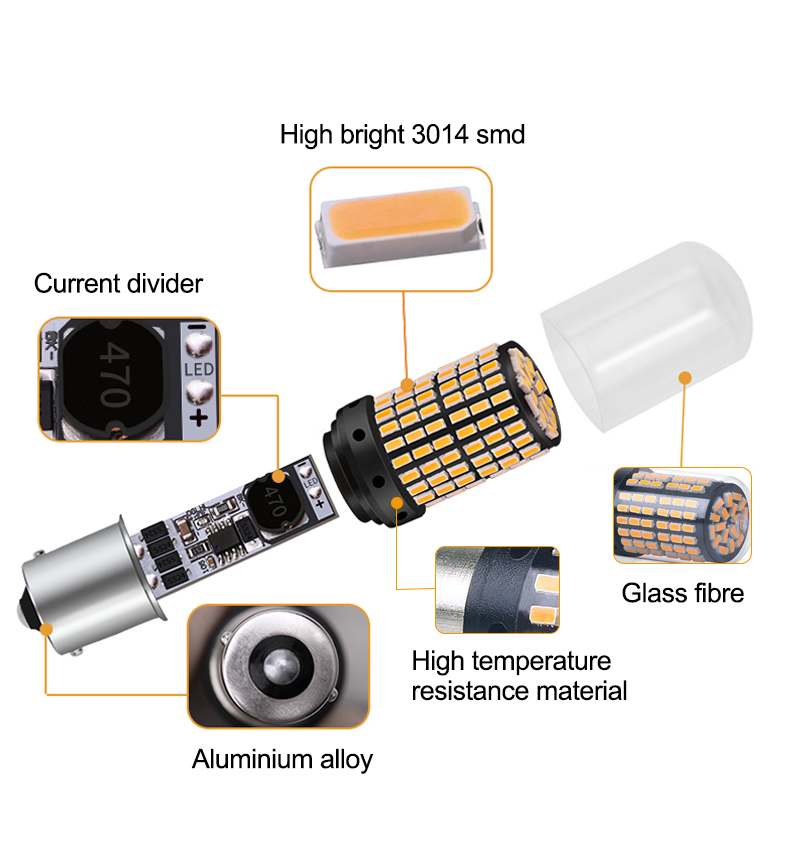 Светодиодная лампа заднего хода 12V 144SMD 3014
