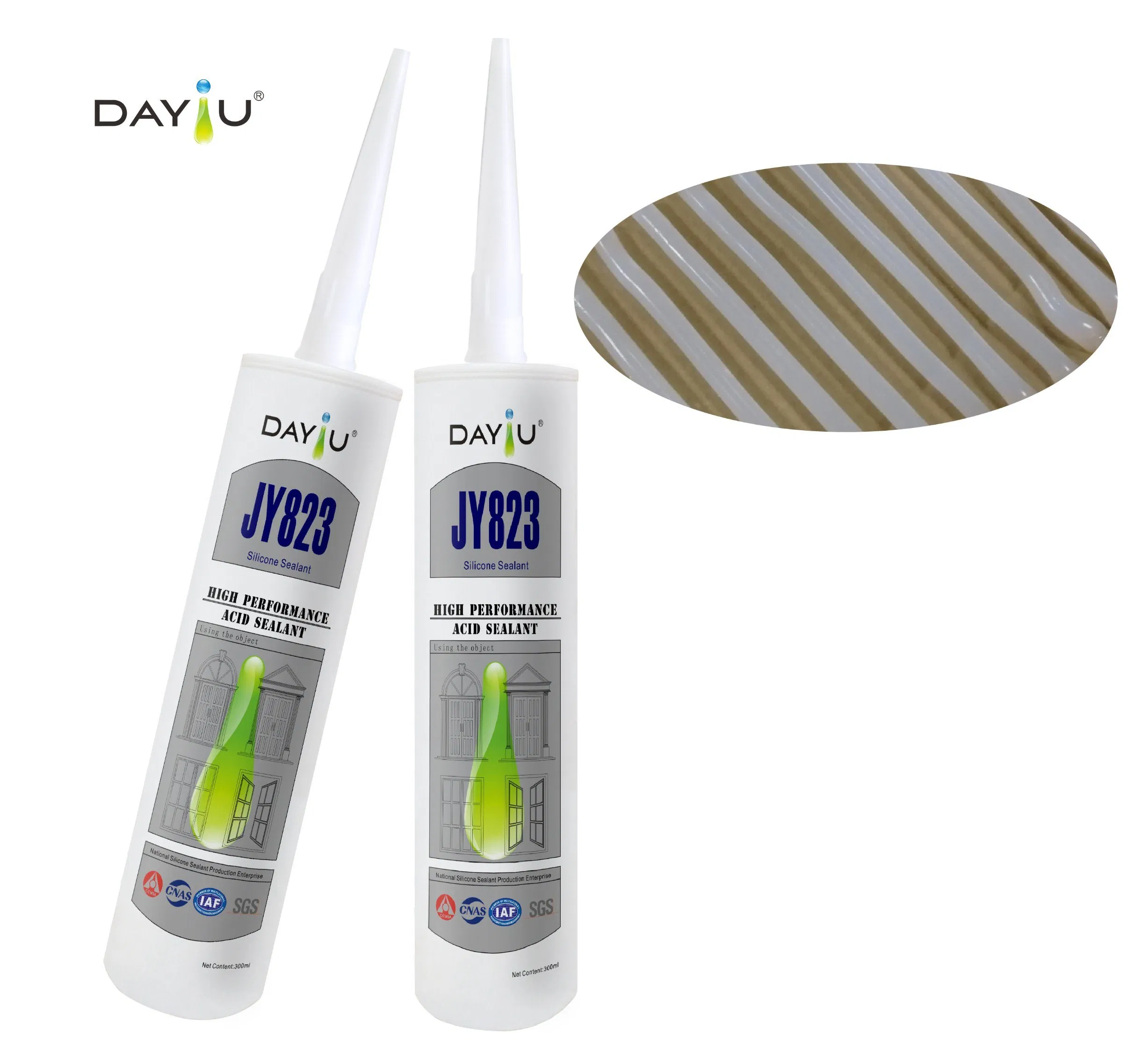 High-Quality Excellent Viscosity Anti-Mildew Construction Weatherproof Strength Big Glass Acid Silicone Sealant