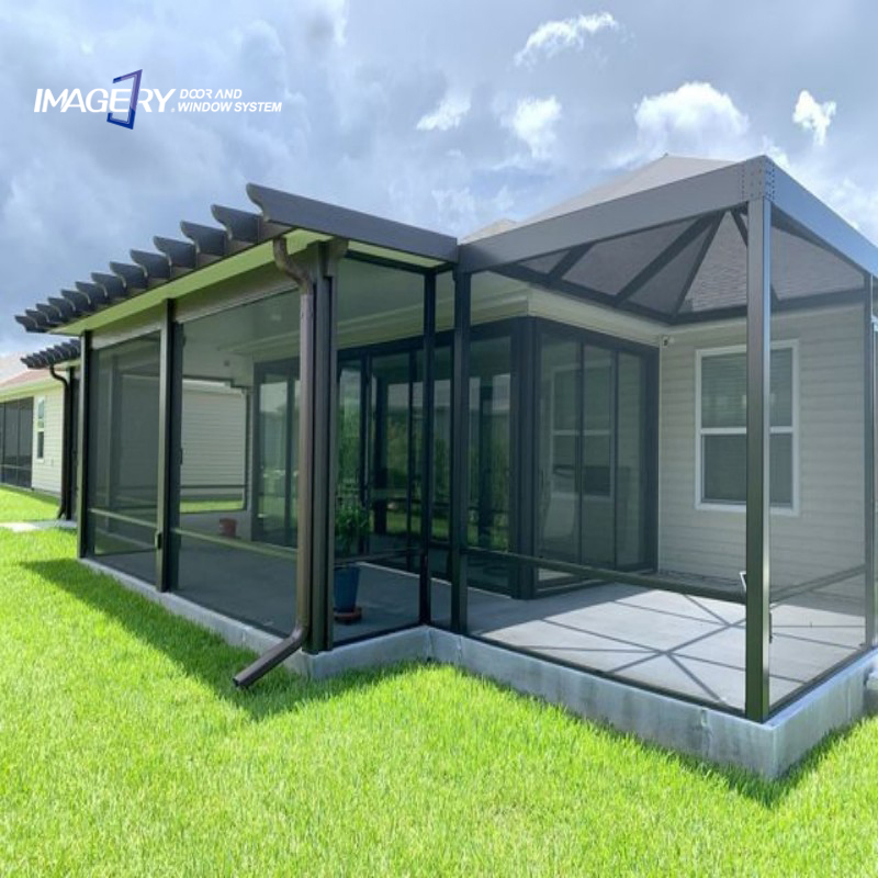 Outdoor Four Seasons Winter Garden Tempered Glass Customized Aluminum Sunroom