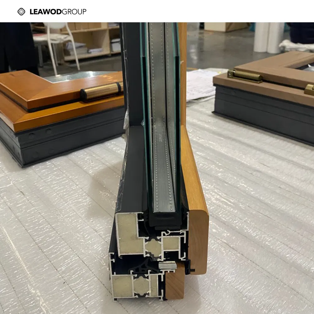 Leawod Factory Hybrid Wood and Aluminum Tilt Turn Window with Mosqutio Net