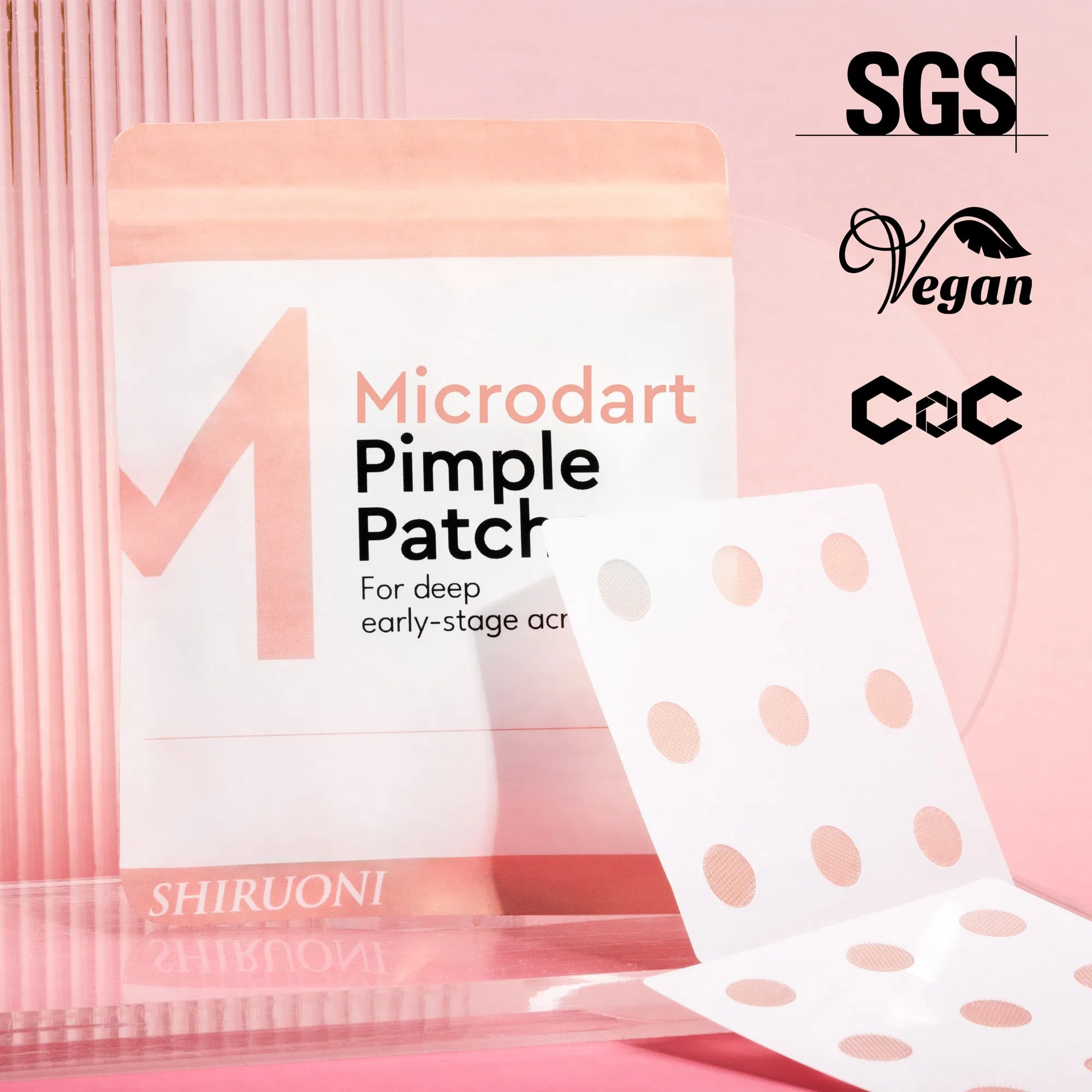 Custom Korean Pimple Patch Hydrocolloid Acne Microneedle Pimple Patch Private Label Cute Invisible Pimple Patches