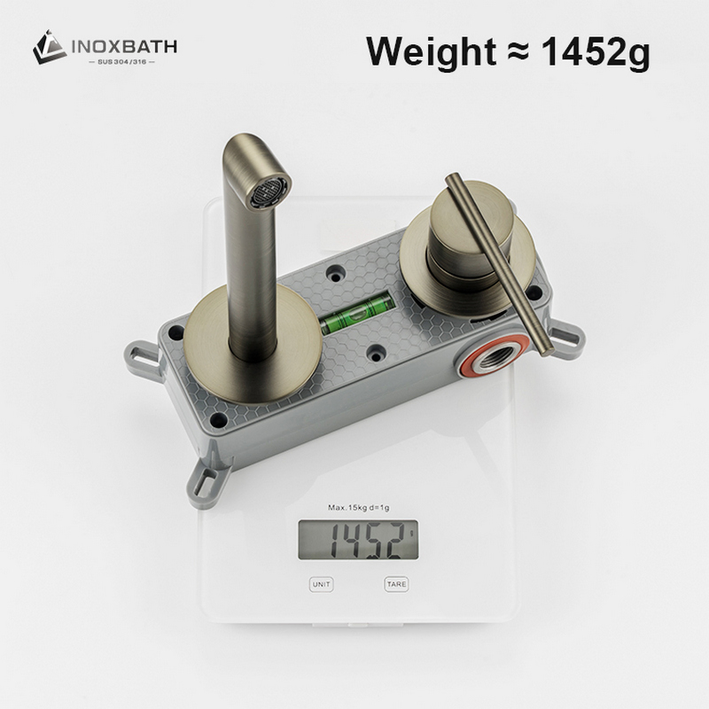 Wall Mounted Concealed Basin Mixer Tap, Single Lever Stainless Steel Faucet for High-End Residential and Hotel Projects