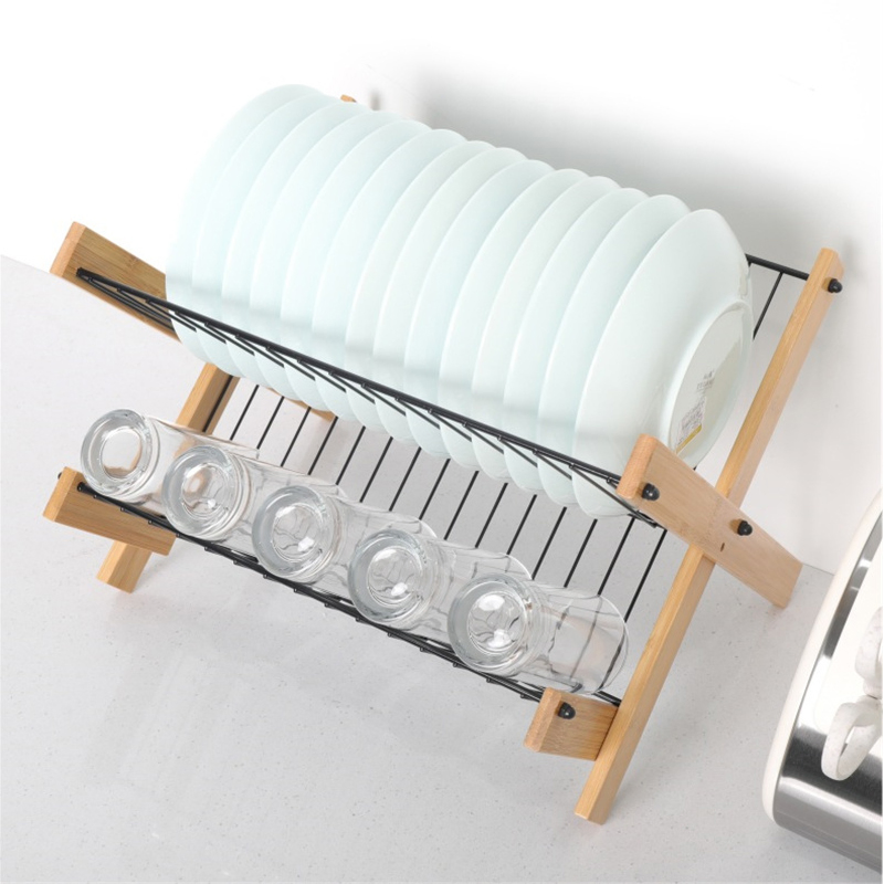 Household Items Kitchen Foldable Drain Dish Plate Drying Rack for Bowls