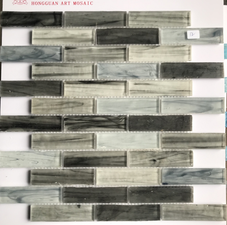 Hot Sale Italian Strip Glass Mosaic Tile for Kitchen Splash Back