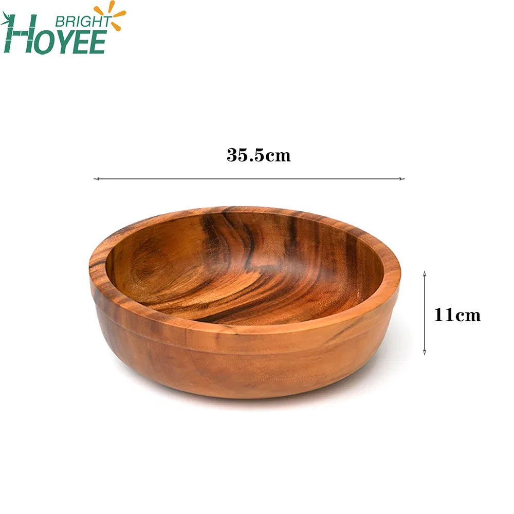Extra Large Size Acacia Salad Bowl Set
