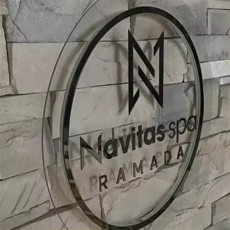 Custom Backlit Acrylic Sign Metal Backlight Brand Logo Sign Aesthetic Salon Sign