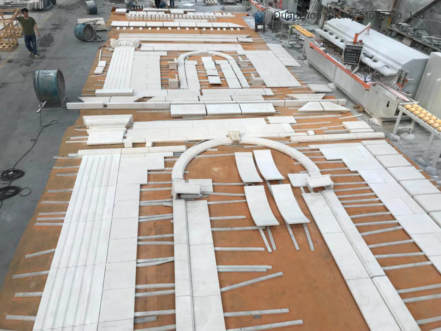 French Limestone Wall Floor Decor Stone for Facade Door Surround Baluster