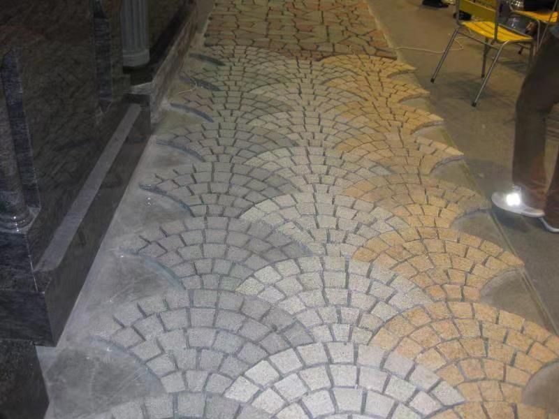 Garden Decoration Stone Granite Tumbled Cube Stone Paver Landscaping Paving