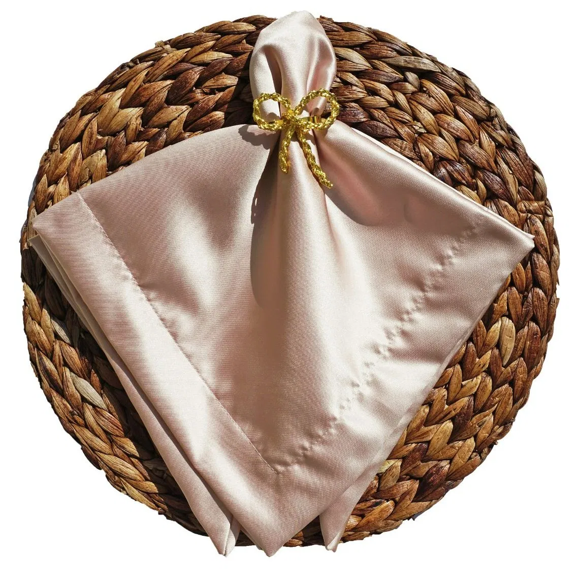 Peach Pure Satin for Napkin Cloths and Table Cloth for Luxe Events