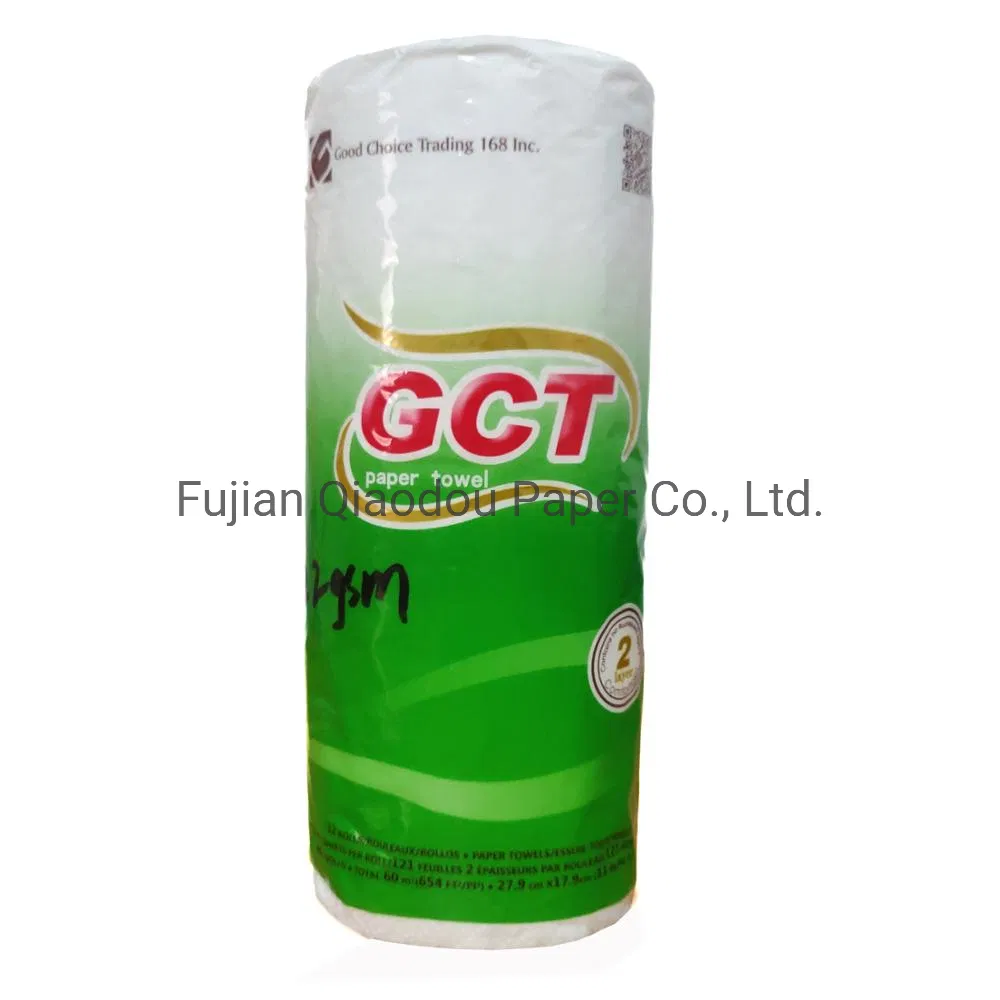 China Factory OEM Virgin Wood Pulp Kitchen Towel Roll Paper