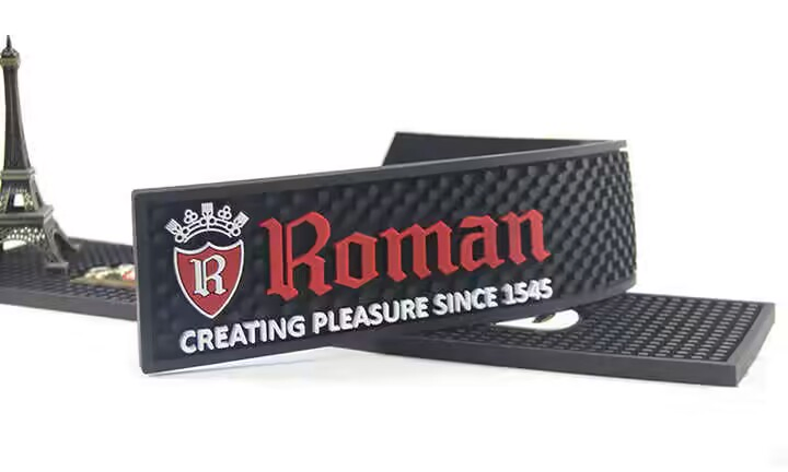 Bar Using Soft PVC Rubber Silicon Fabric Cmyk Logo Bar Runner Mat for Explorer Nikolai Hooghoudt
