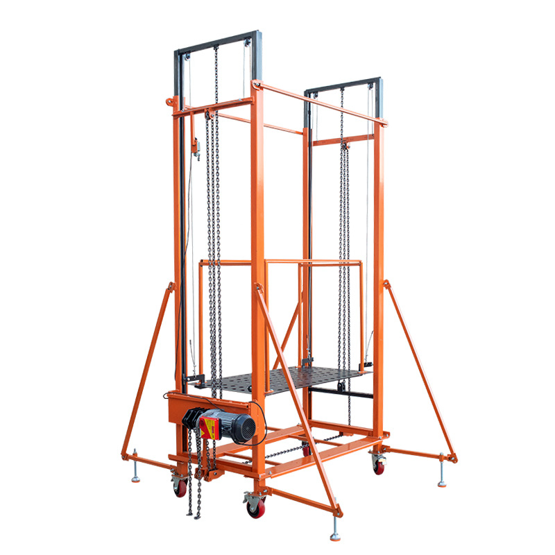 Wireless Remote Control Lift Small Mobile Elevating Platform for 500 Kg Construction Site Electric Scaffolding