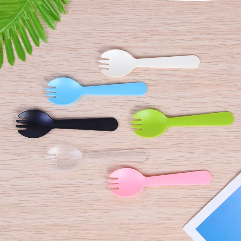 Plastic Disposable Any Color Spoon Knife Fork for Cake