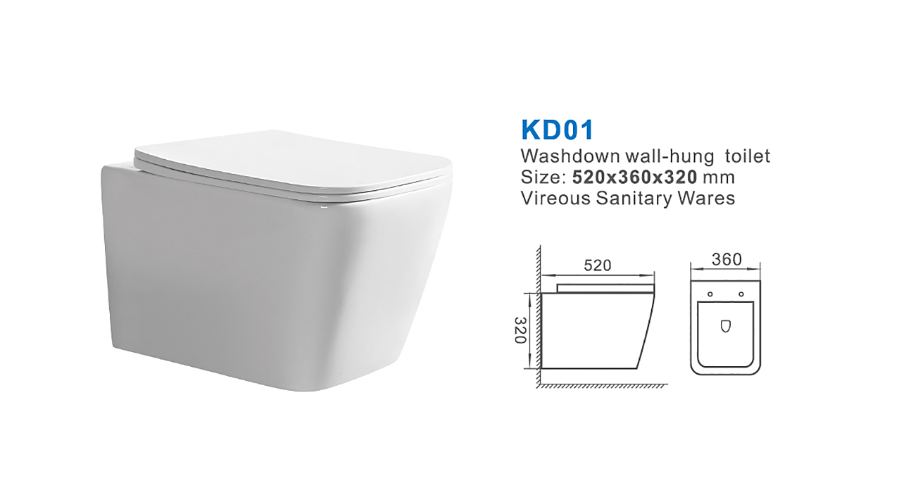 Ot Sale Wholesale Factory Bathroom Easy Clean Popular Wall Hung Toilet