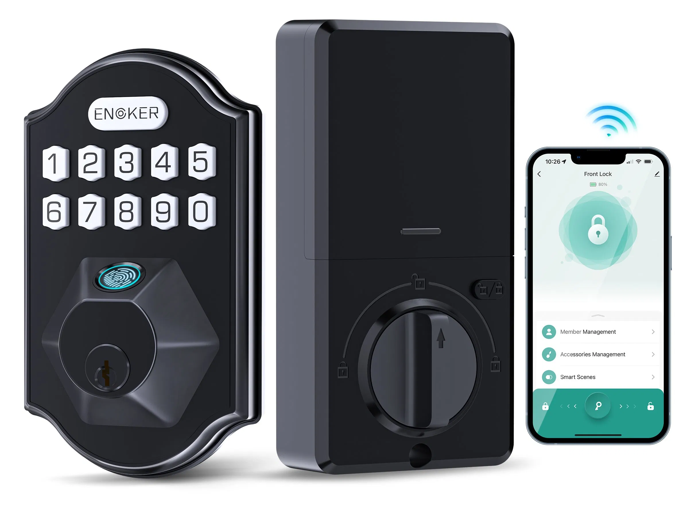 Keyless Entry Tuya Smart WiFi Lock Biometric Fingerprint Digital Code Smart Life APP Condominium Door Lock
