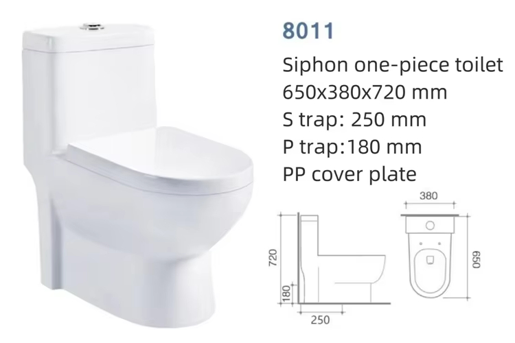 Toilet Manufacturer Ceramic Siphon One Piece Toilet
