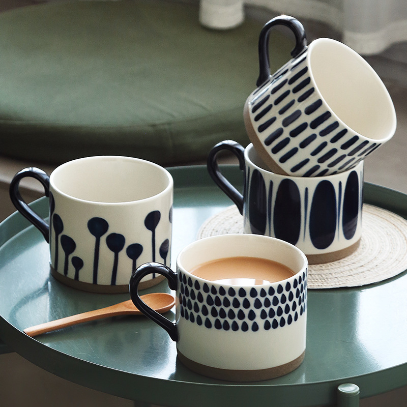 Nordic Style Blue Ceramic Cup