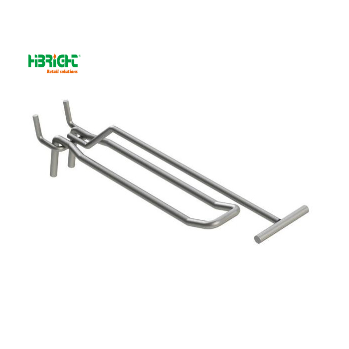 Grocery Supermarket Mesh Wire Display Rack Used Euro U Shape Pegboard Hook