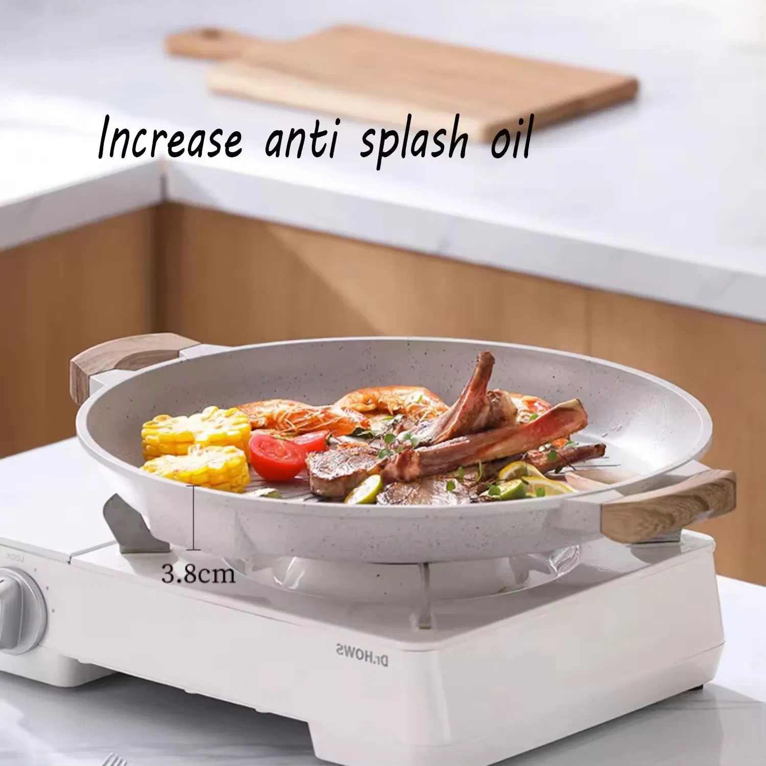 Good Quality Portable Indoor Round BBQ Grill Pan Outdoor Camping Baking Pan Non-Stick Fry Pan