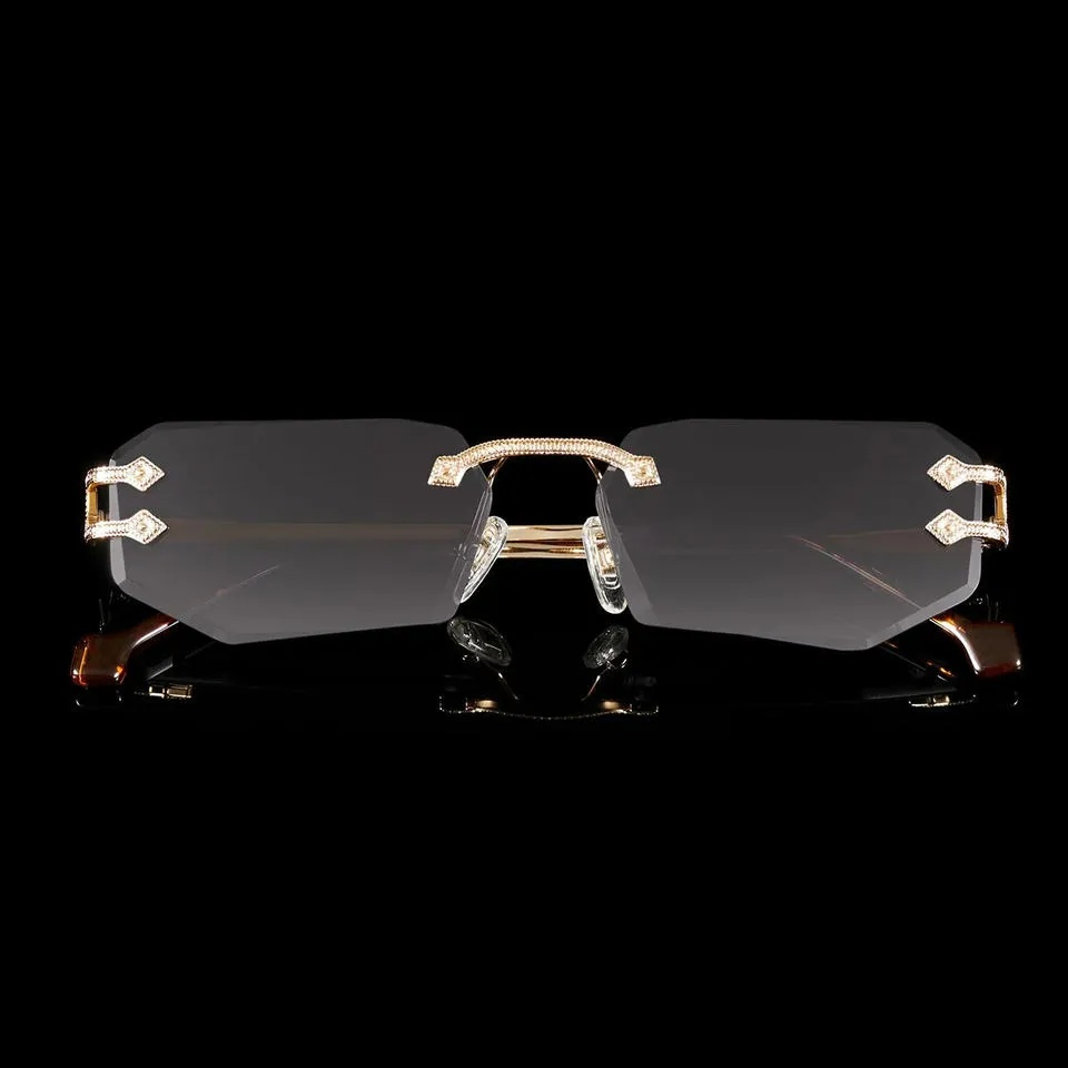 New Stylish Square Polarized UV400 Frameless Metal Sunglasses, Suitable for Both Men and Women, High-End and Exquisite.
