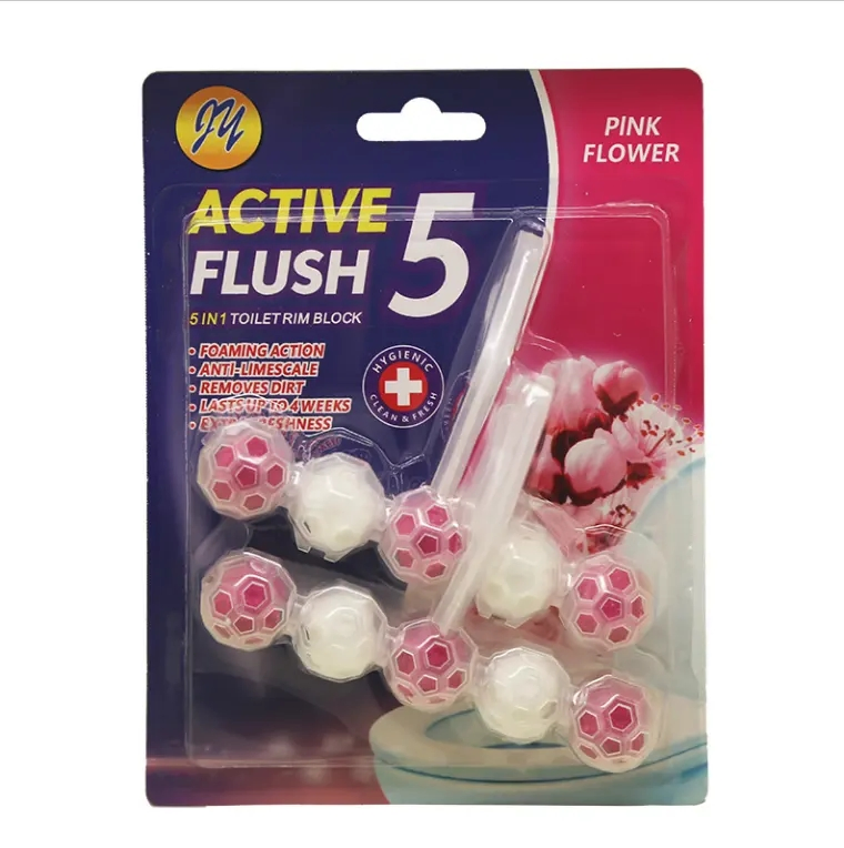 Best-Selling New Colorful 5 Ball Hanging Flush Toilet Scented Rim Cleaner