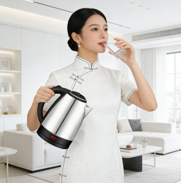 1.8L Home Appliance Electric 201 Stainless Steel Water Boiler Fast Boiling Kettle