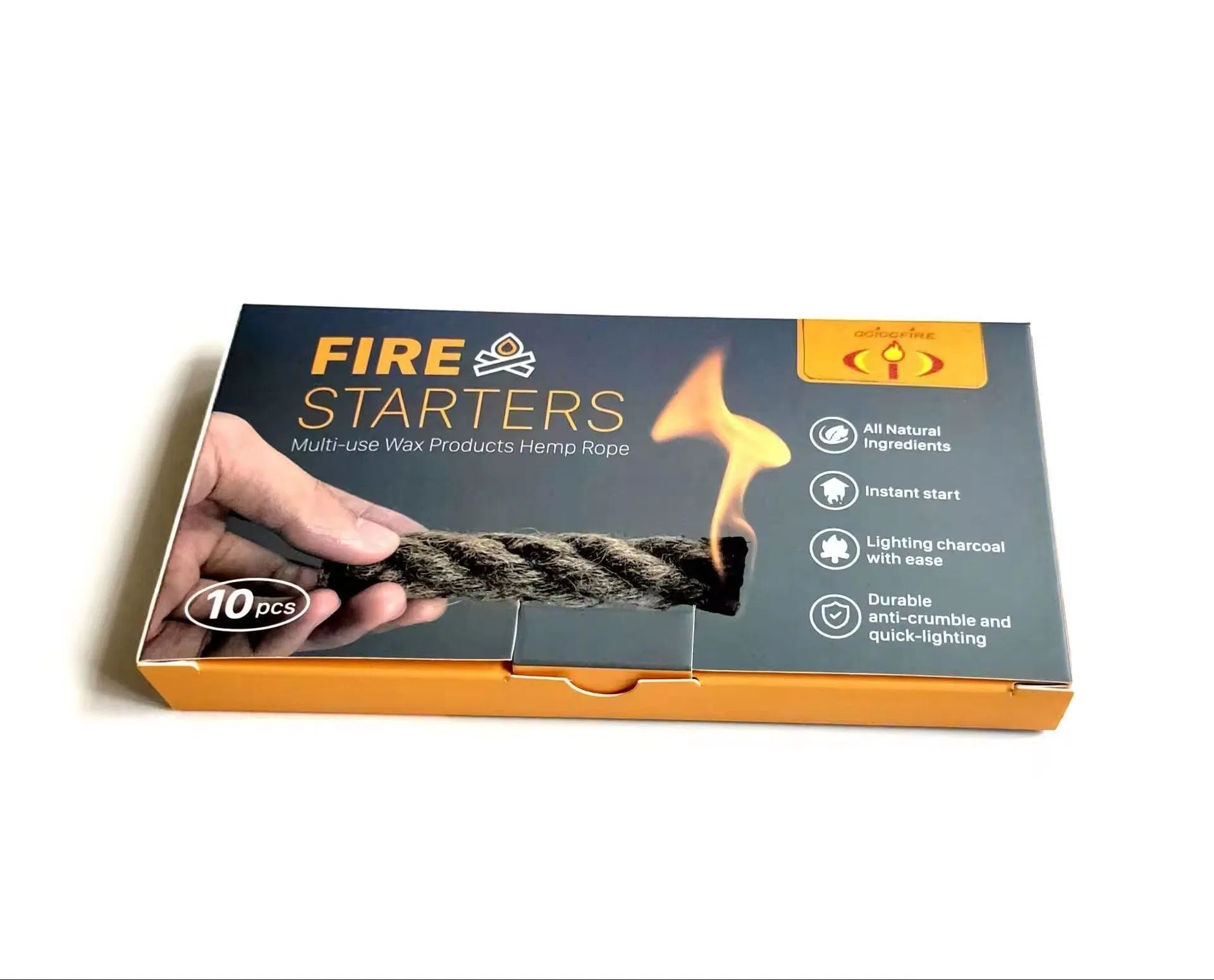 Design Hmp Rope Fire Lighter Outdoor Camping Bonfire Quick Tinder Jute Rope Magic Fire Starter Rope