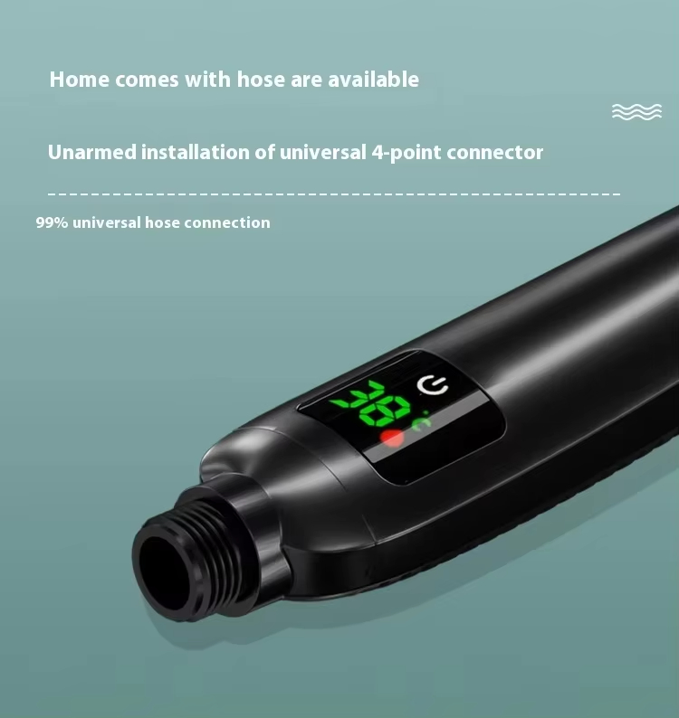 Smart Temperature Display Handheld Shower