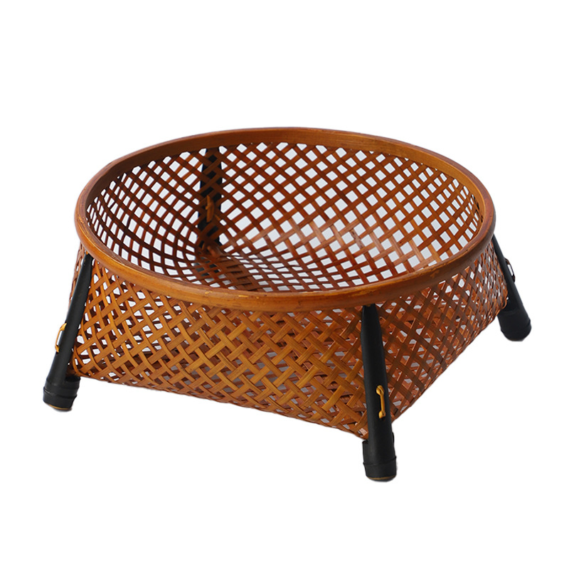 Плетеная корзина для чайного набора из бамбука