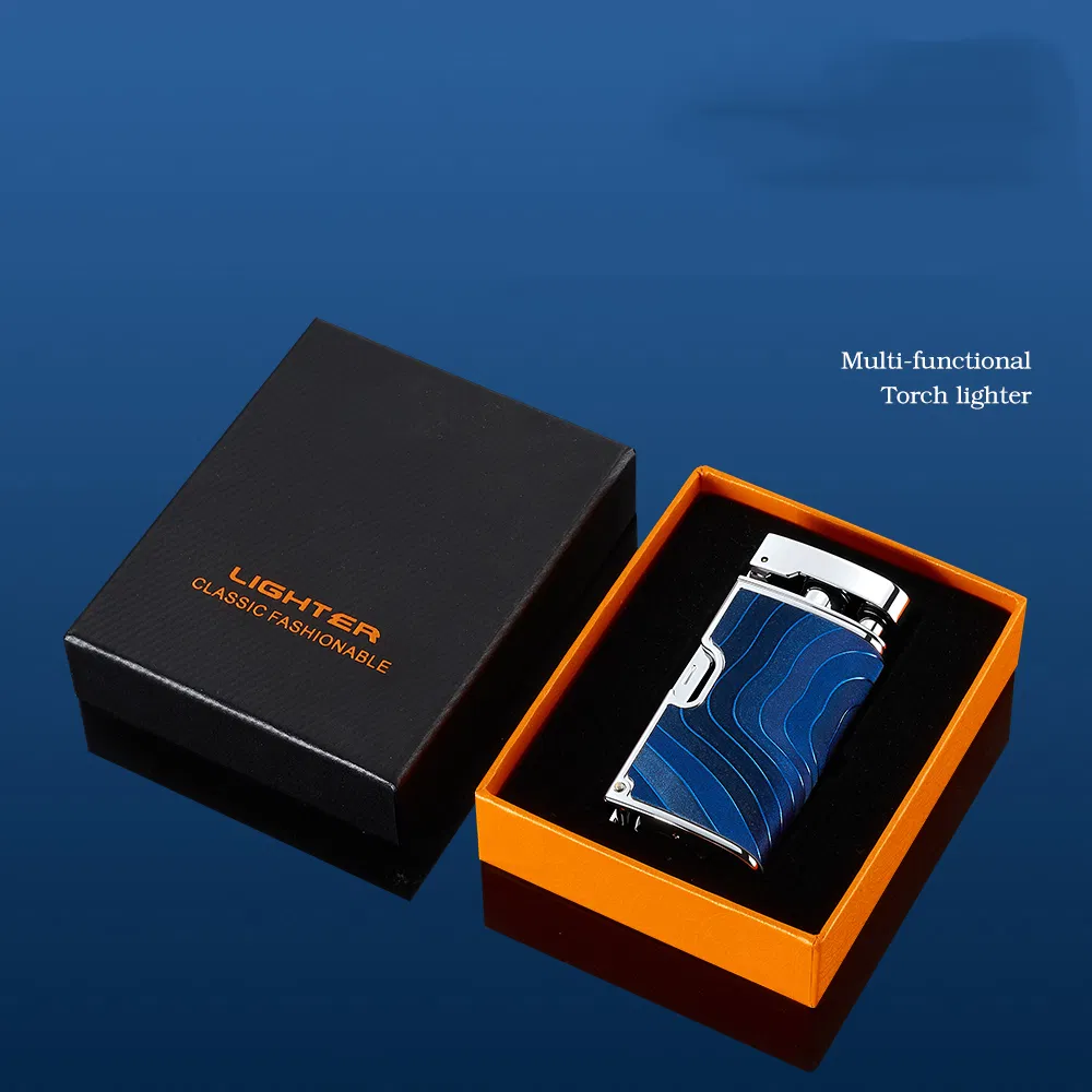 Multi Functional Straight Texture Lighter with Nail Clipper and Bottle Opener