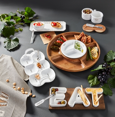 Double Ceramic Containers for Functional Snack Organization