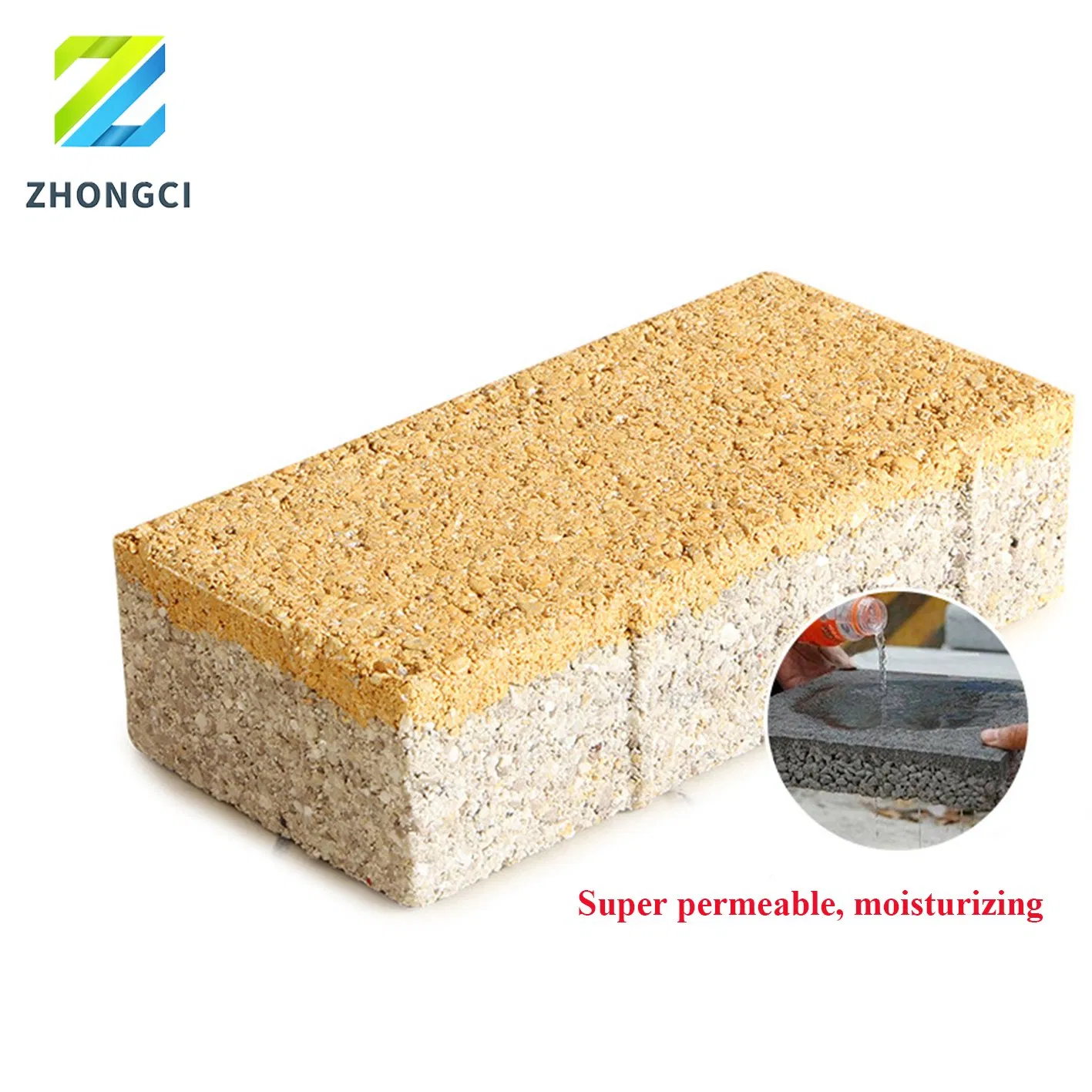 Zhongci Cheap Pervious Landscaping Red Interlocking Patio Brick Paver