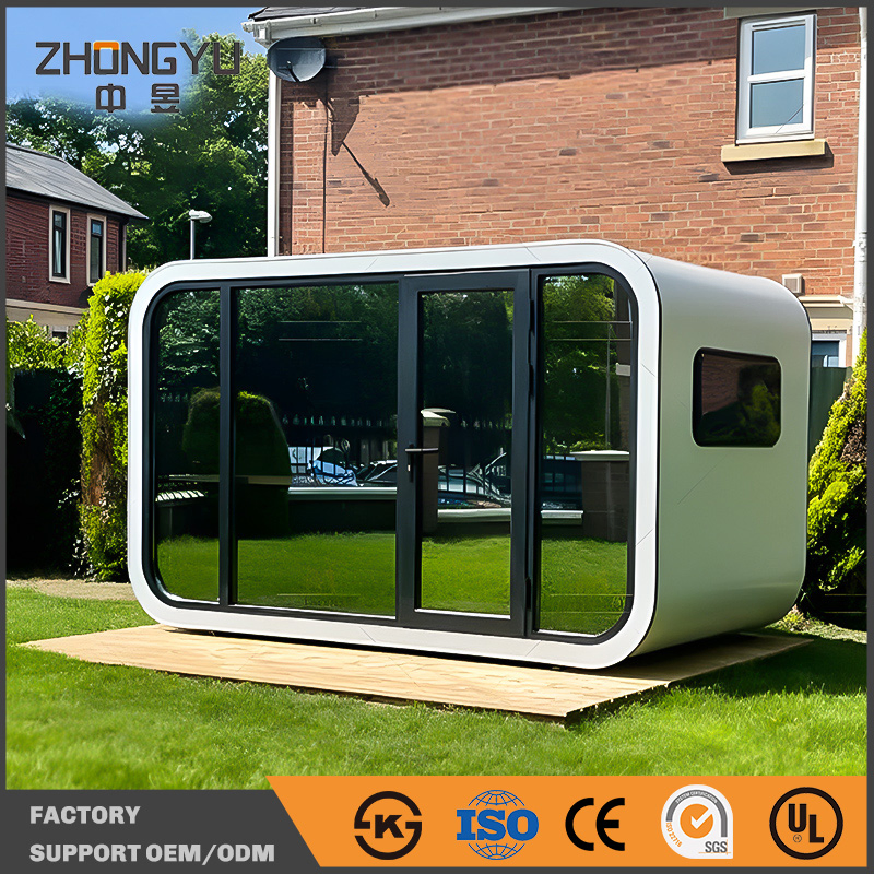 Luxury Modern Apple House Smart Living Space Steel Structure Mobile Residential Solution Modular Design Prefabricated Cabin
