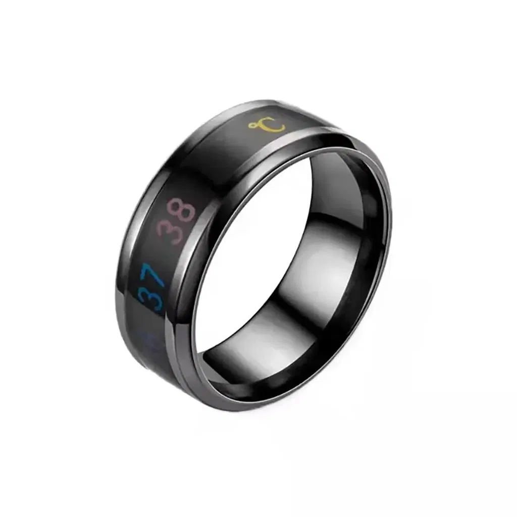 Wholesale Custom Jewelry European and American Style Lighter Smart Ring Temperature Sensing Titanium Steel Men's Shape Ring