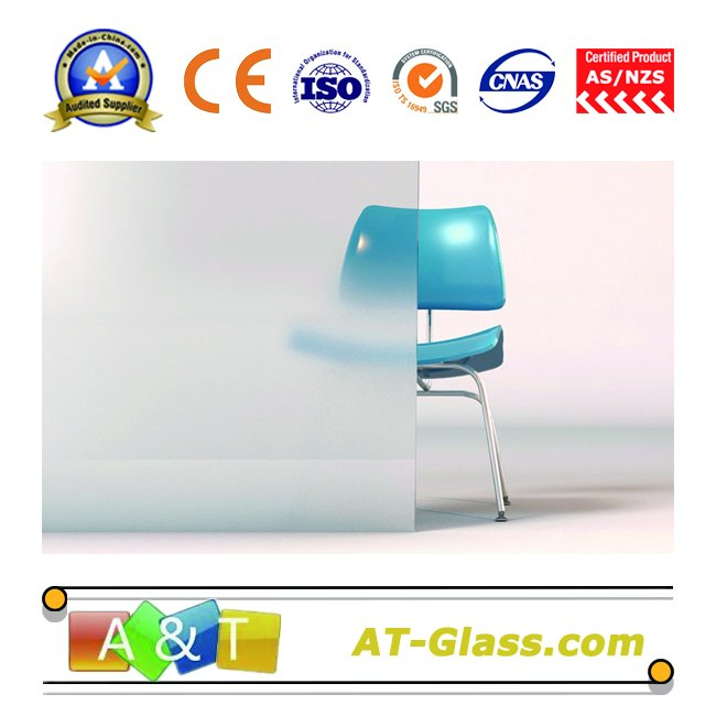 5mm 6mm Acid Etched Glass Used for Bathroom/Building