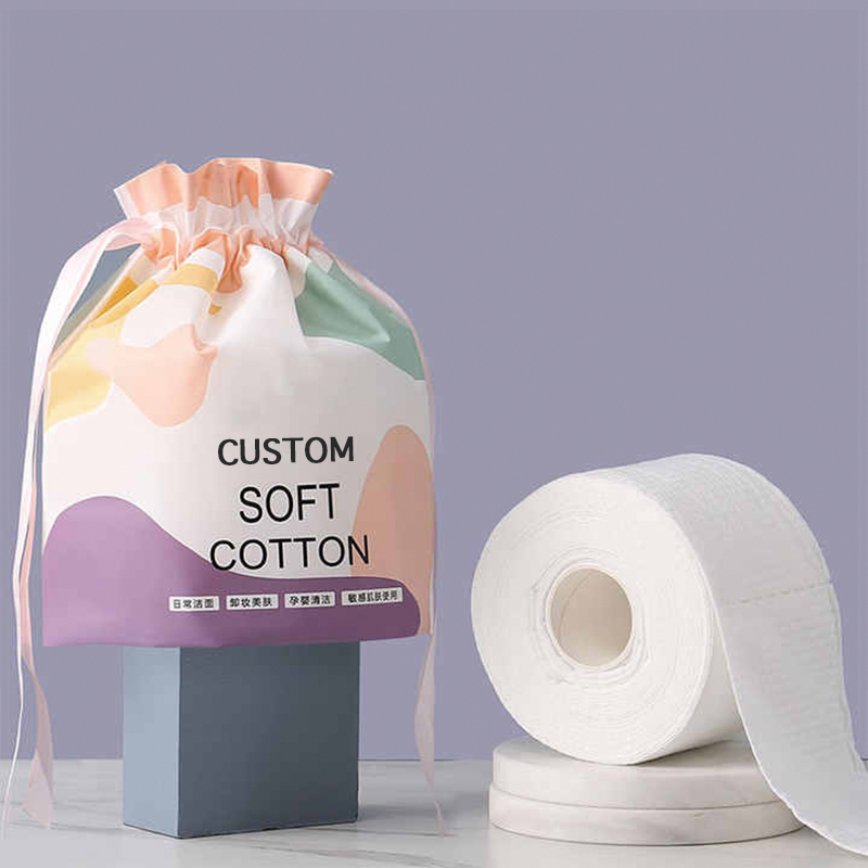 Factory Direct Clean Face Towel Extra-Soft Daily Dry Wipes OEM Disposable Cotton Facial Tissue Roll for Makeup Remover Household Use