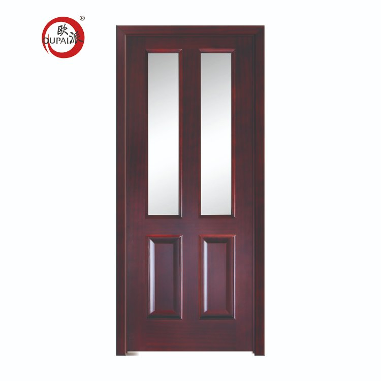 Modern Flat Panel Wood Plastic Composite Door Waterproof Hollow Core Interior Door WPC Bedroom Sample Door