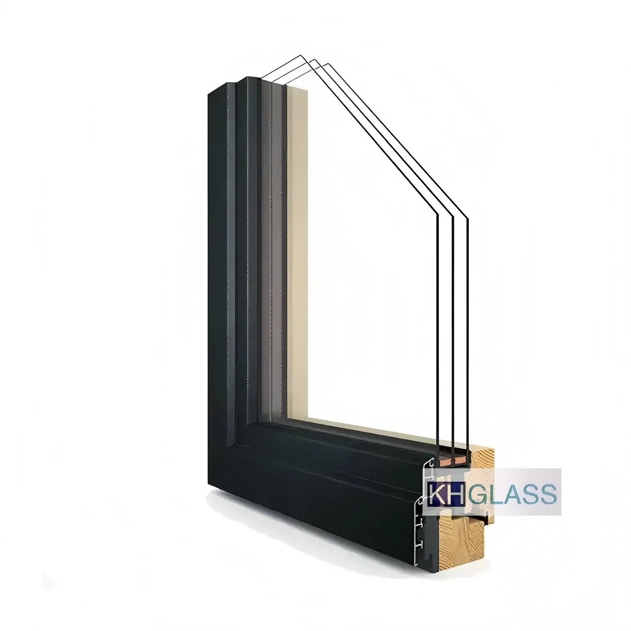 Insulated Glass with Curved Design 6 Air Levels 10mm Thickness