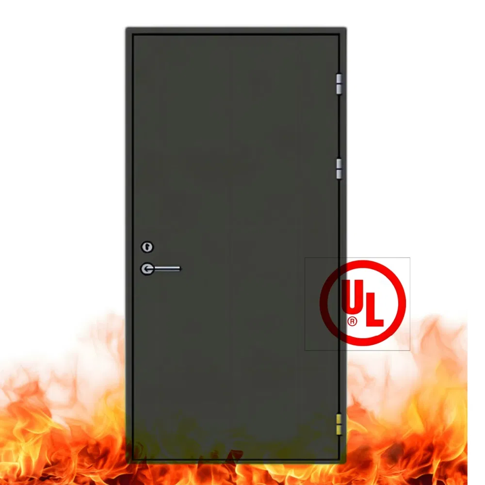 Factory Customized Pre-Hung Steel Fire Door 20-180 Minutes Fire Rate Emergency Exit Doors