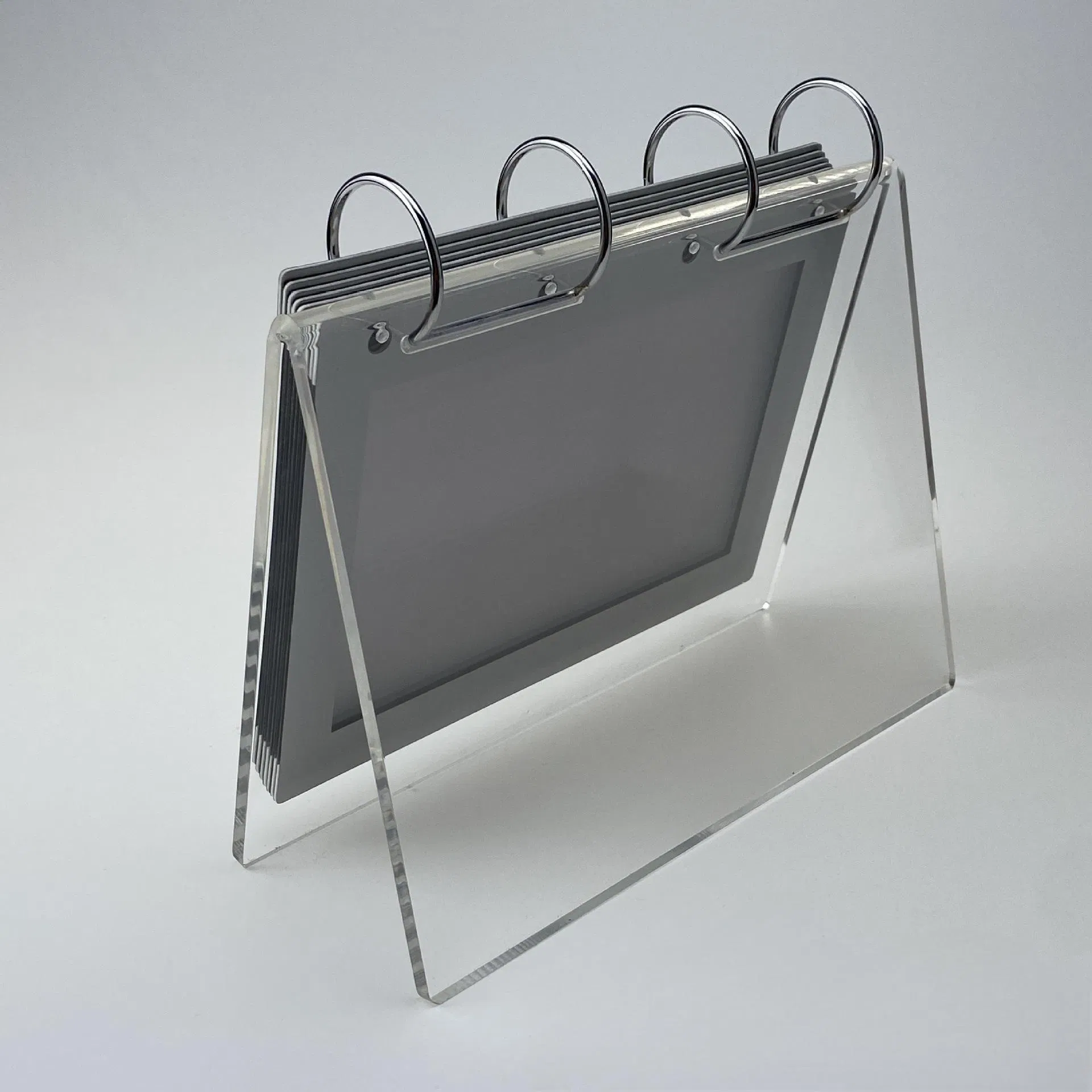 Acrylic Desktop Billboard Calendar Stand Flip Display Holder Clear Desk Schedule Rack