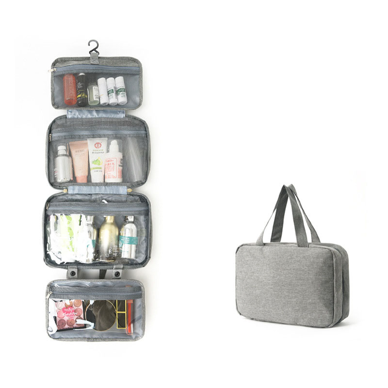 Wholesale Quadruple Folding Multi-Color Storage Toiletries Cosmetics Toiletry Bag
