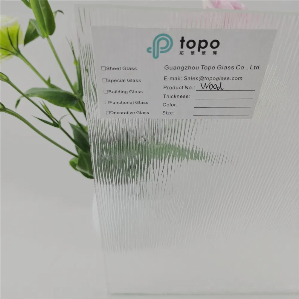8mm Guangzhou Block Sight/Protect Privacy Wood Pattern Glass (CP-TP)
