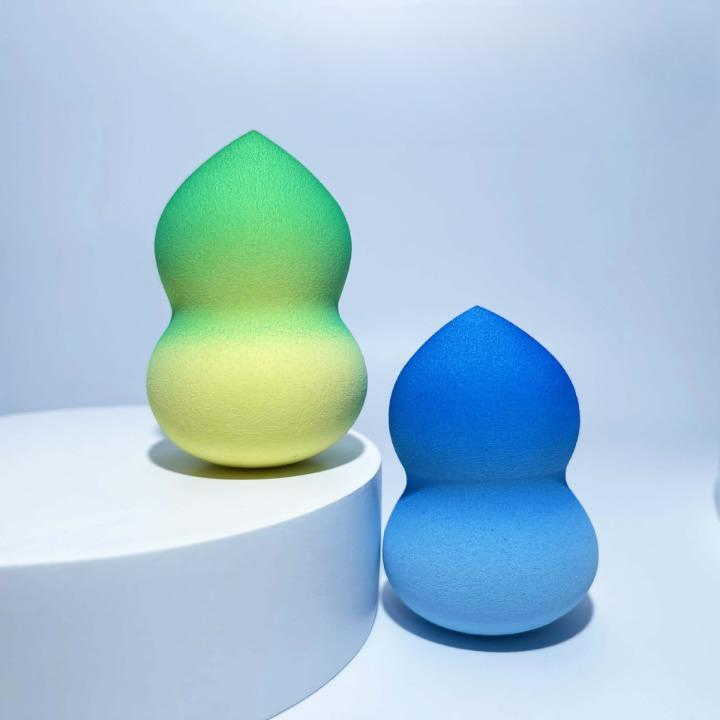 ODM Wet & Dry Atypical Shaped Gradient Colour Egg Slant Cut Powder Puff